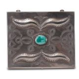 Navajo Silver Box with Turquoise