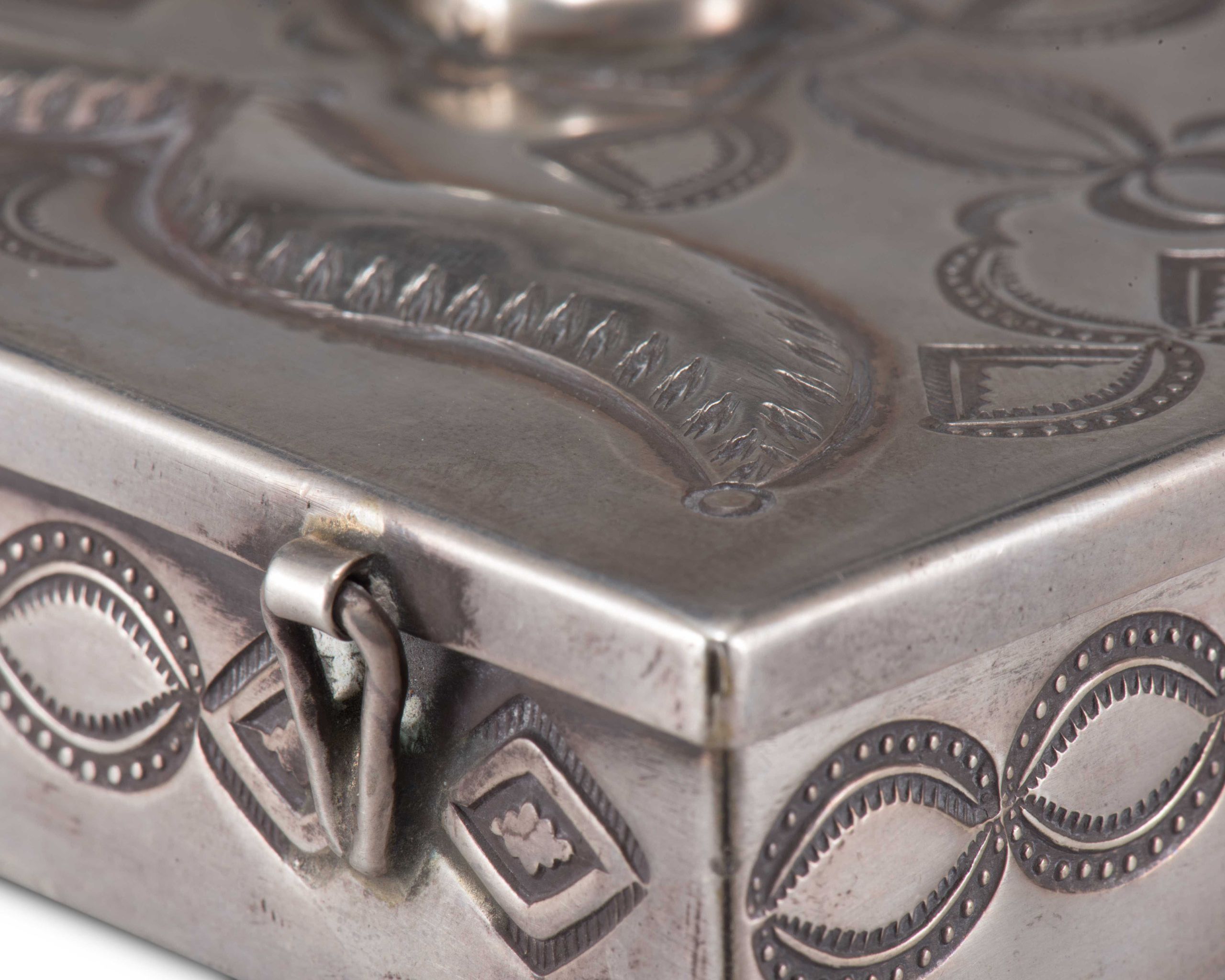 Navajo Silver Box with Turquoise