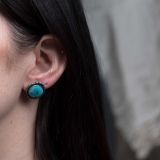 Vintage Turquoise Screw Back Earrings