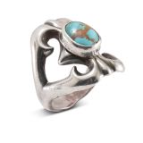 Vintage Navajo Turquoise and Silver Ring