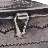 John Leekity Silver Box with Knifewing Man