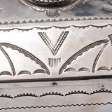 John Leekity Silver Box with Knifewing Man