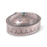 Navajo Silver Box with Turquoise