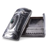Navajo Silver Box with Bow Guard Lid