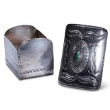 Navajo Silver Box with Bow Guard Lid