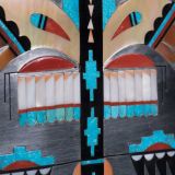 Navajo Silver Box with Zuni Inlay