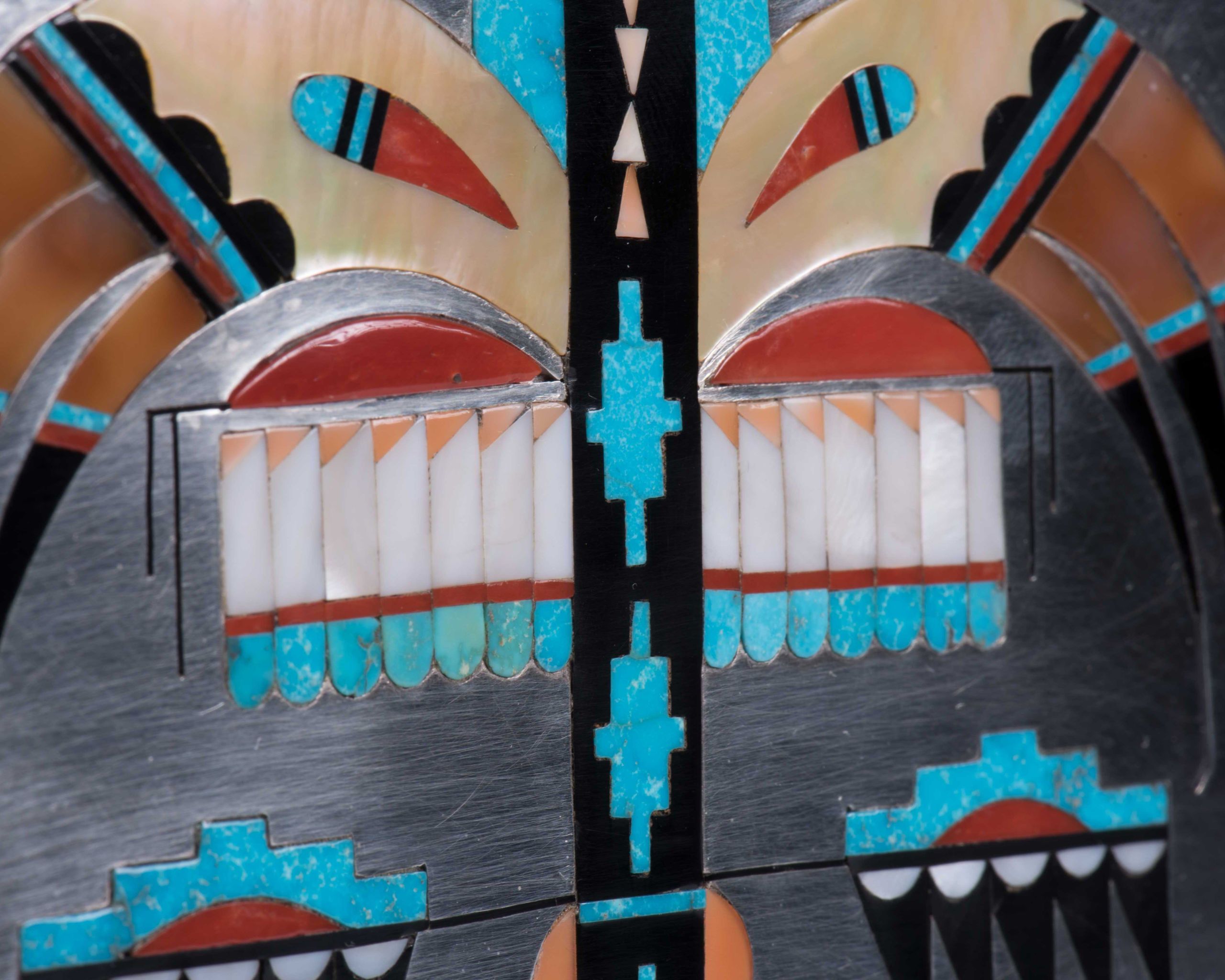 Navajo Silver Box with Zuni Inlay