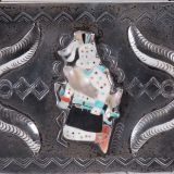 Walter Nahktewa Silver Box with Zuni White Fire God