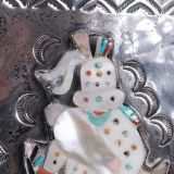 Walter Nahktewa Silver Box with Zuni White Fire God