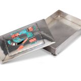 Navajo Silver Box with Zuni Inlay
