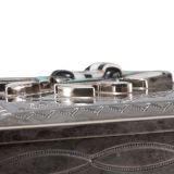 Navajo Silver Box with Zuni Inlaid One Horn Katsina