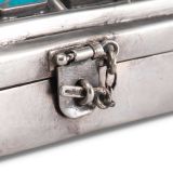 Roger Skeet Sr. and Lambert Homer Jr. Silver Box with Blue Gem Turquoise Zuni Inlay
