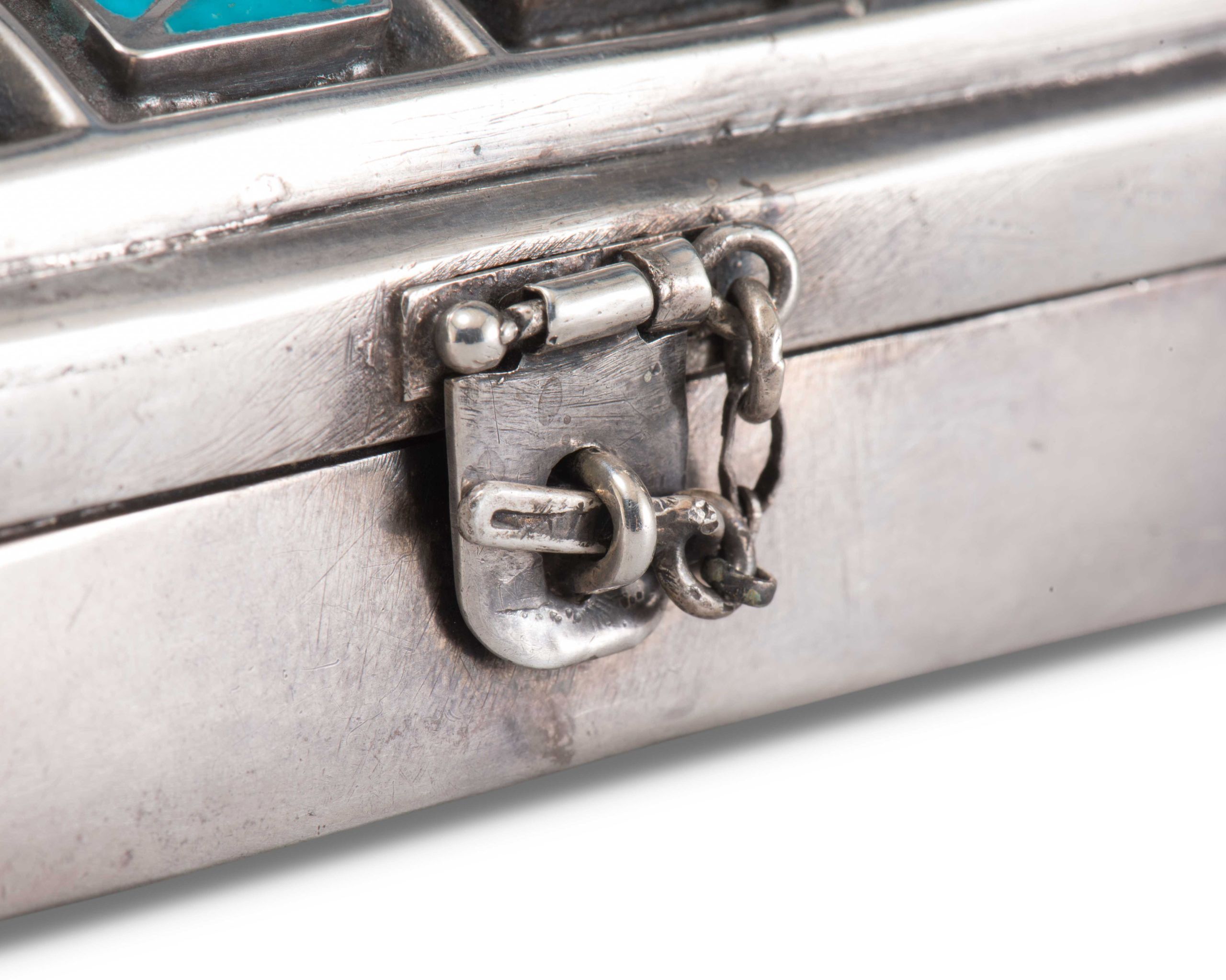 Roger Skeet Sr. and Lambert Homer Jr. Silver Box with Blue