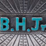Navajo Silver Humidor with Inlaid Turquoise Monogram