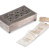 Sam Begay and Bernard Homer Silver Box with Geometric Inlay