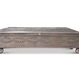 Sam Begay and Bernard Homer Silver Box with Geometric Inlay