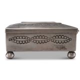 Sam Begay and Bernard Homer Silver Box with Geometric Inlay