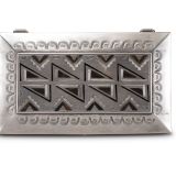 Sam Begay and Bernard Homer Silver Box with Geometric Inlay