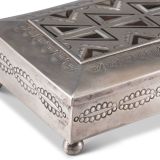 Sam Begay and Bernard Homer Silver Box with Geometric Inlay