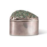 Silver Box with Mosaic Turquoise Inlay