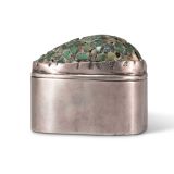 Silver Box with Mosaic Turquoise Inlay