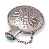 McKee Platero Silver Double Sided Canteen with Turquoise Lid