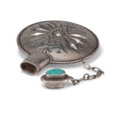 McKee Platero Silver Double Sided Canteen with Turquoise Lid