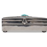 Kenneth Begay Silver Box with Turquoise