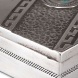 Kenneth Begay Silver Box with Turquoise