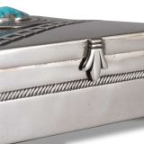 Kenneth Begay Silver Box with Turquoise
