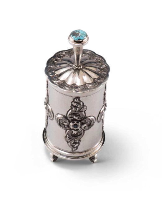Shane Hendren Silver with Morenci Turquoise and Gems