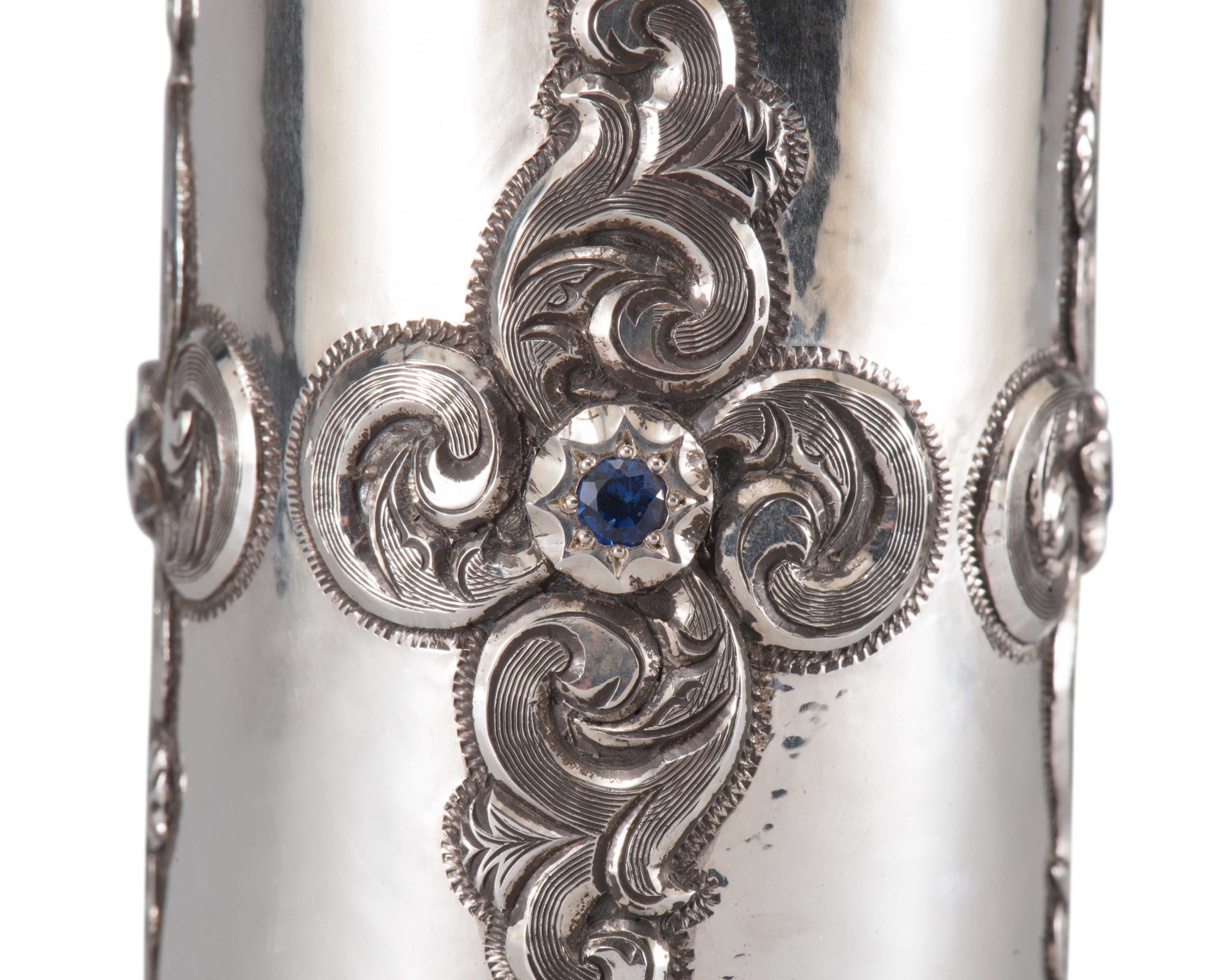 Shane Hendren Silver with Morenci Turquoise and Gems