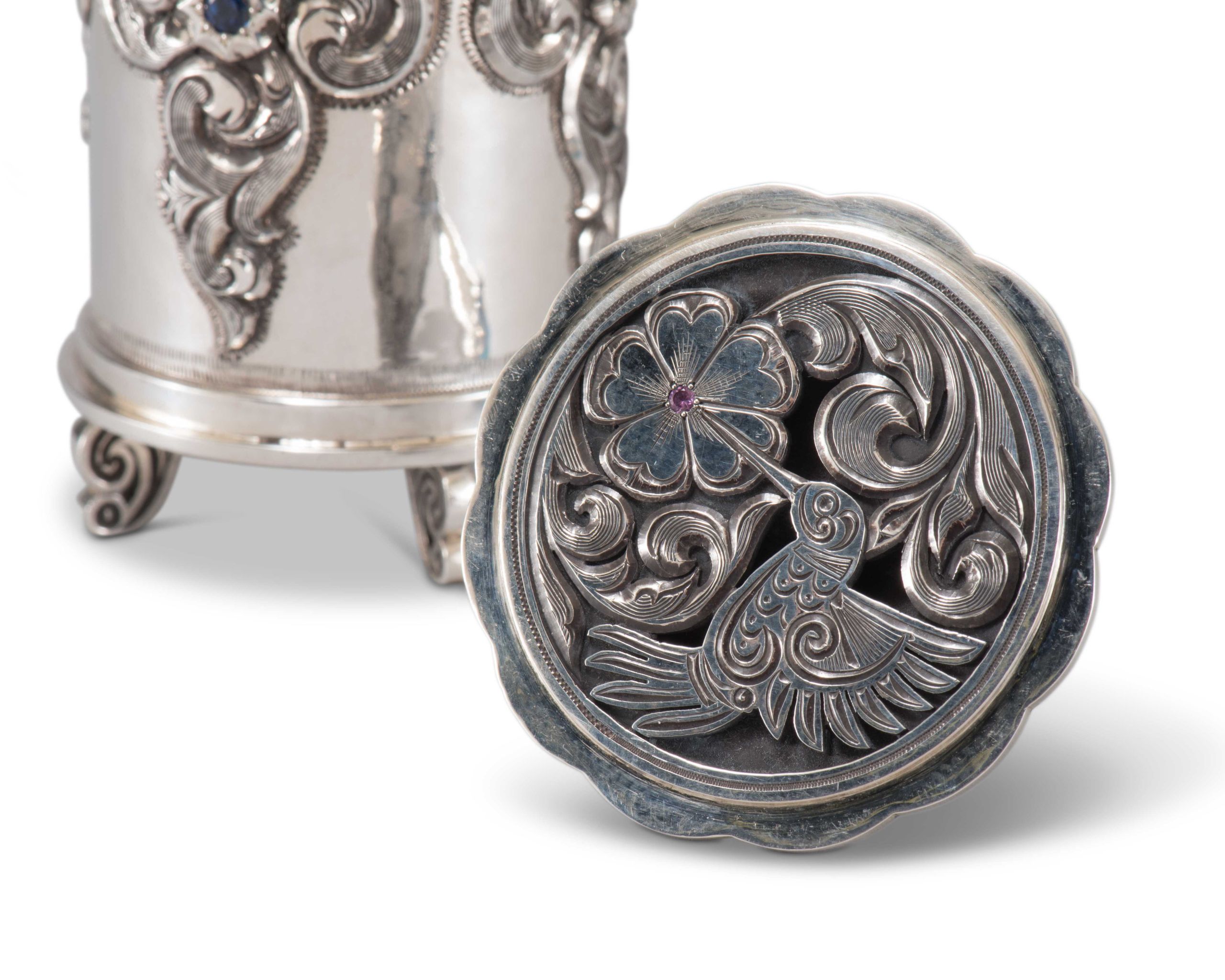 Shane Hendren Silver with Morenci Turquoise and Gems