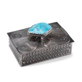 Jennifer Curtis Silver Box with Morenci Turquoise