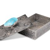 Jennifer Curtis Silver Box with Morenci Turquoise