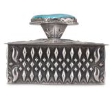 Jennifer Curtis Silver Box with Morenci Turquoise