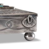 Navajo Silver Box with Zuni Knifewing Man