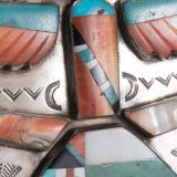 Navajo Silver Box with Zuni Knifewing Man