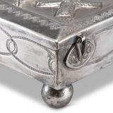 Navajo Silver Box with Zuni Knifewing Man