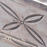 Navajo Silver Box with Leekya Deyuse Bear Fetish Carving
