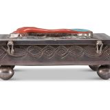 Navajo Box with Turquoise and Coral