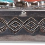Navajo Box with Turquoise and Coral