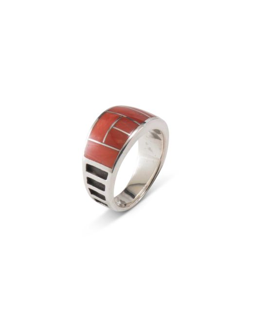 Supersmith Inc Red Coral Collection Inlay Ring