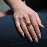 Supersmith Inc Red Coral Collection Inlay Ring