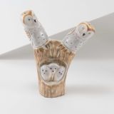 Troy Sice “Nesting Owls” Antler Fetish Carving