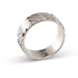 Maria Samora Matte Silver Mountain Range Ring