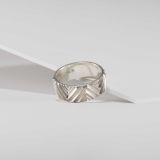 Maria Samora Matte Silver Mountain Range Ring