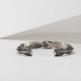 Harry H Begay Carinated Silver Cuff with Turquoise