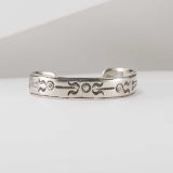 Vintage Navajo Stamped Ingot Silver Cuff Circa 1890s-1910s