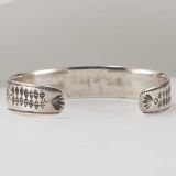 Vintage Navajo Stamped Ingot Silver Cuff Circa 1890s-1910s